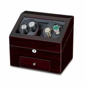 Automatic Wooden Watch Winder Display Box 4+9 Storages