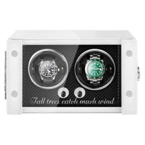 CustomDouble Watch Winders Box Wood White