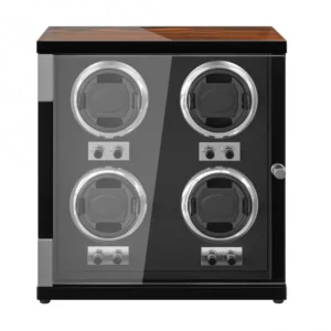 10 Modes Vertical Quad Watch Winders Walnut