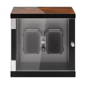 Vertical Double Watch Winders Walnut