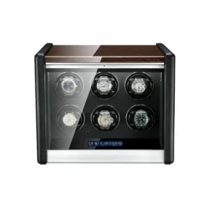 6 Watch Winder in Walnut Wood with Piano Lacquer - Z-Style