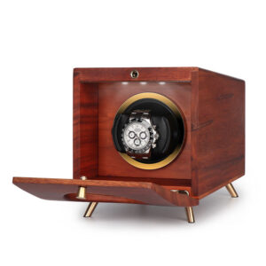 Single Lockable Watch Winder for Automatic Watch - Sand Billy Solid Wood