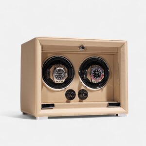 Auto Watch Winder, German Leather Home Use for Automatic Mechanical Watches