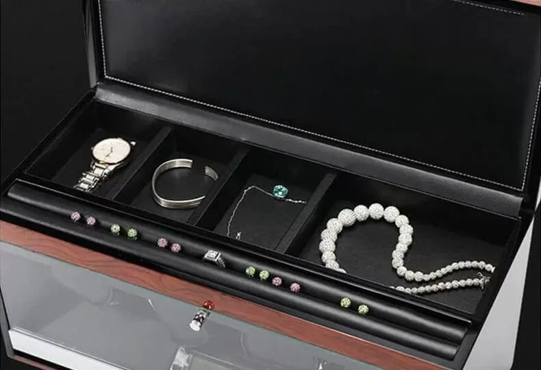 2 Watch Winder in Black with Extra Storage Area