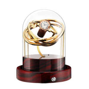 Automatic Watch Winding Device Mechanical Watch Winding Box Motor Rotor Vibrator Transparent Glass Cover