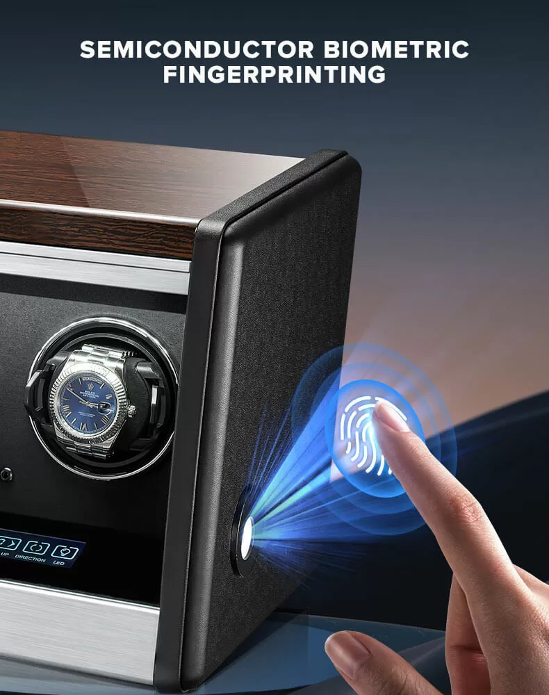 Premium 4 Watch Winder in Walnut Wood with Piano Lacquer - Zero Style