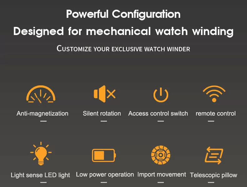 Touch Control Automatic Watch Winder with 6 Slots