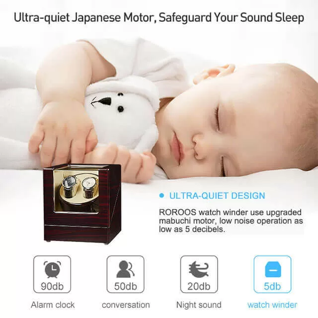 Rolex Watch Winder Box for 2 Automatic Watches