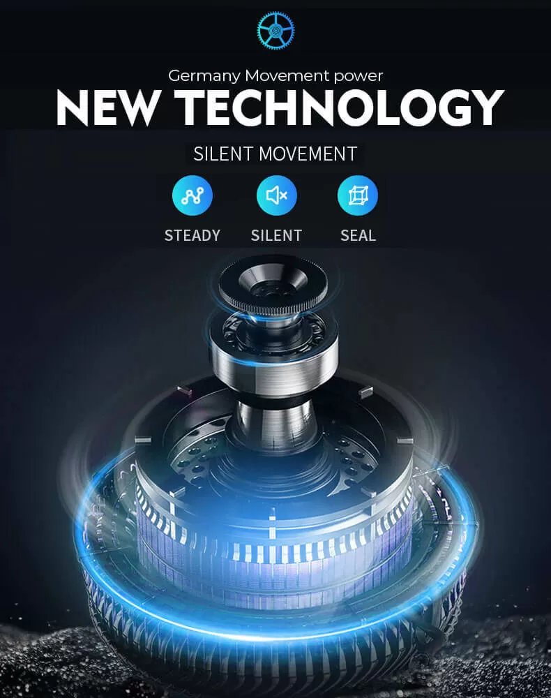 Black Warrior Intelligent Single Watch Winder Box in Striped Ebony Wood